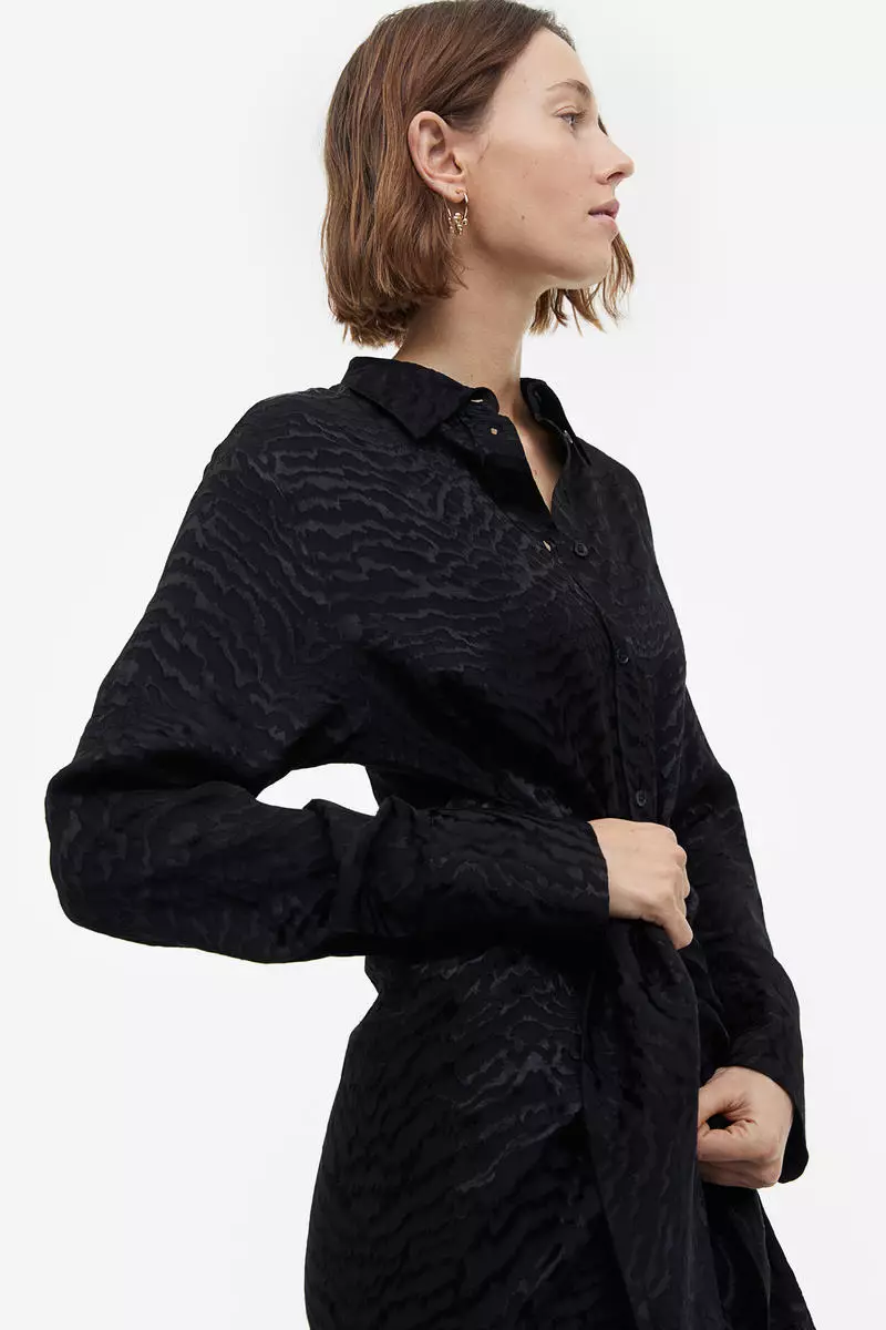 Tie-detail shirt dress