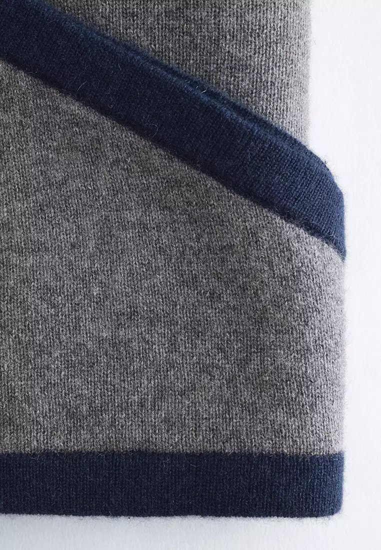 Silk-Cashmere Triangle Scarf