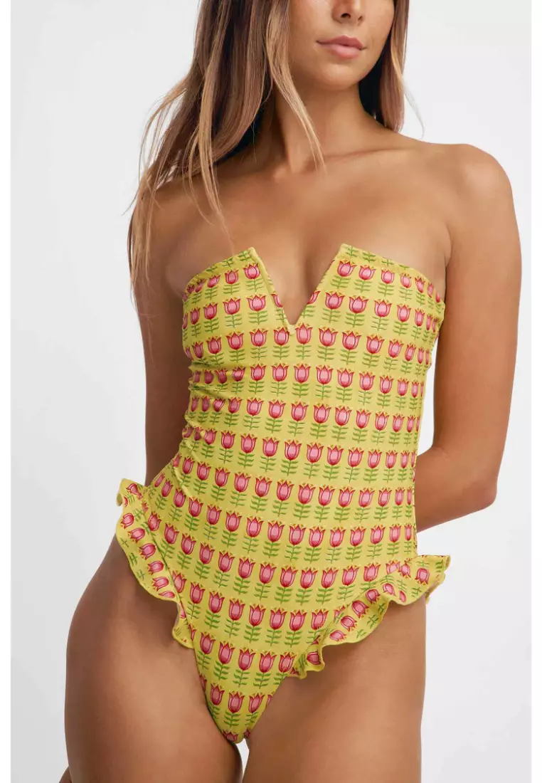 Lily Ruffled One Piece Swimsuit / Golden Days