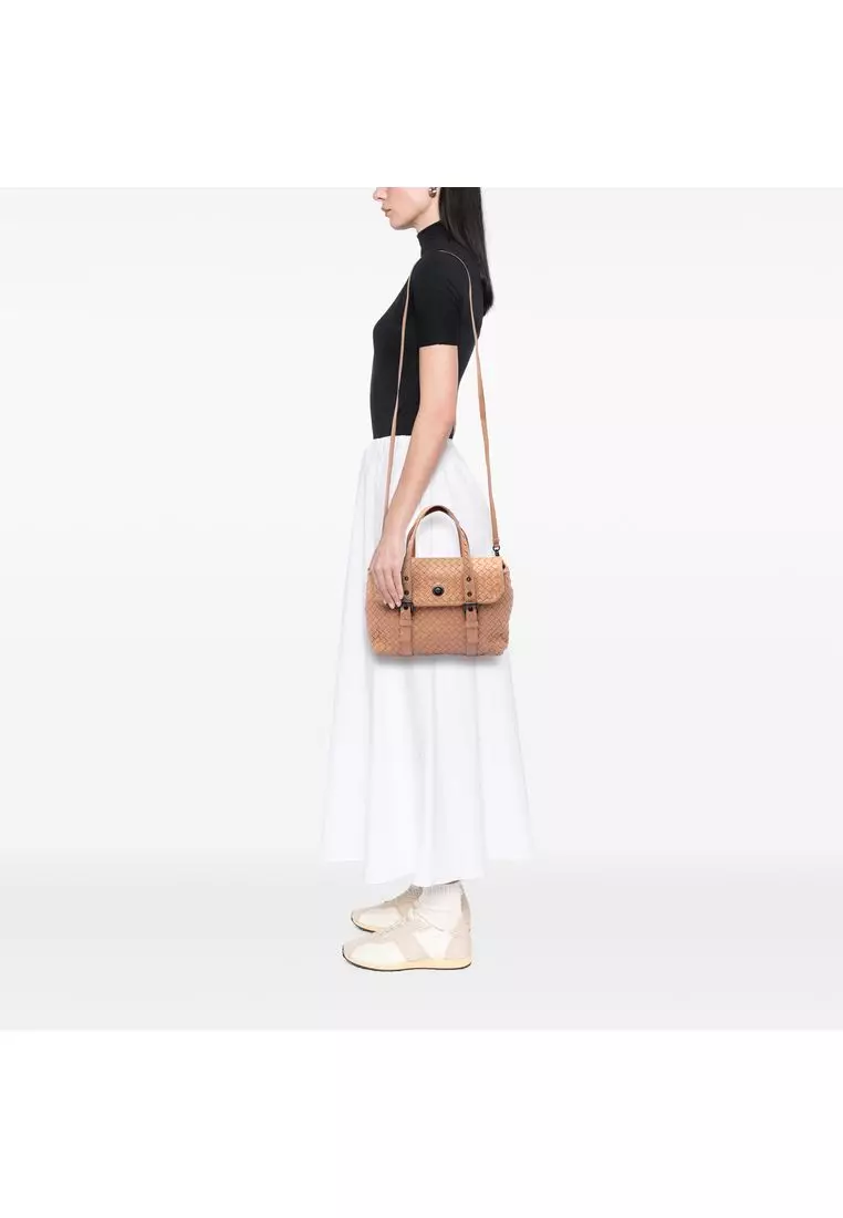 Pre-Loved Bottega Veneta Nappa Intrecciato Flap Satchel