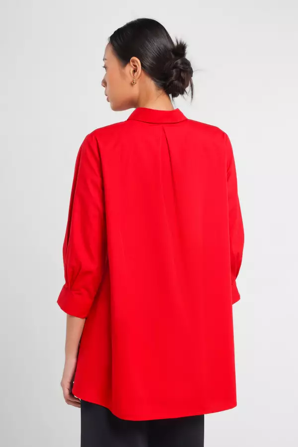 MINIMAL - Namirre - Kemeja A Line - Red Colour Red
