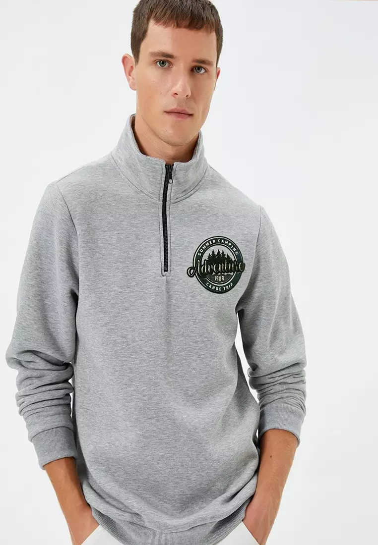 Half zip deals college sweatshirt