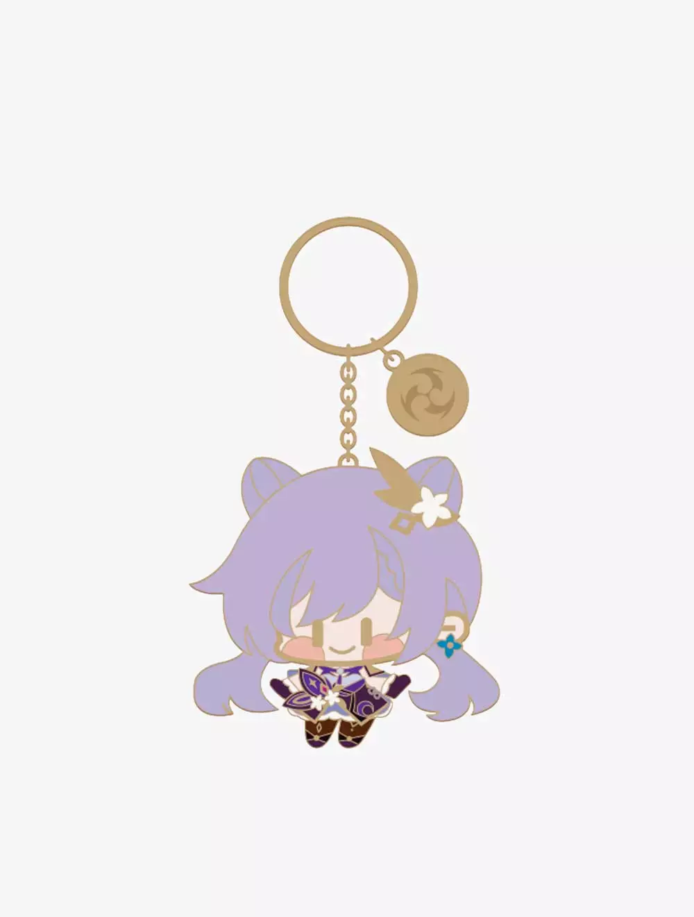 Nullset Genshin Impact Chibi Character Metal Keychain Keqing -NLS30403