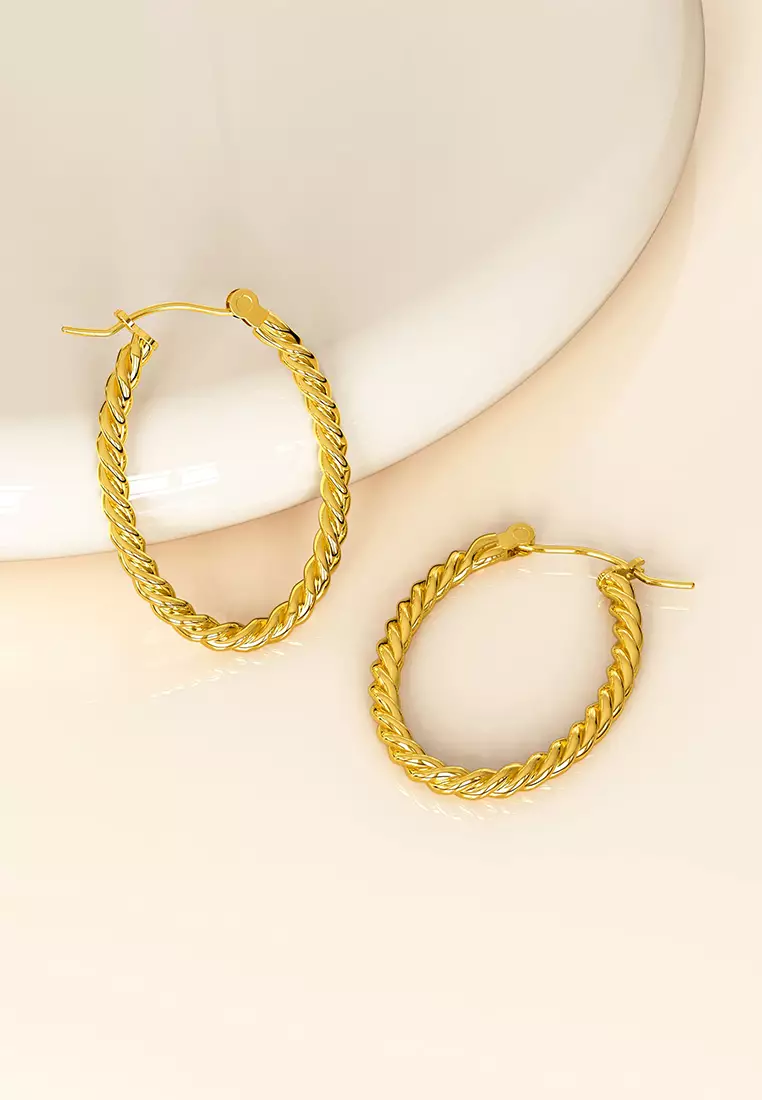 Mellenum Hoop Gold Layered Earrings