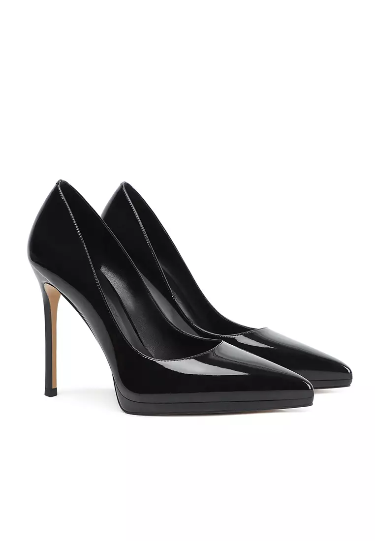 12CM Patent Leather Pointed High Heel Shoes HZL520