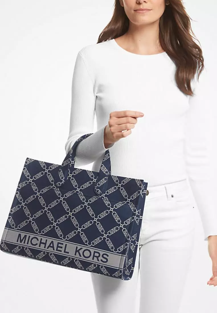 トートバッグ Michael Kors Gigi GIGI 30R4G3GT3U 465 DENIM MULTI large tote Tote bag Michael Kors Gigi jacquard denim