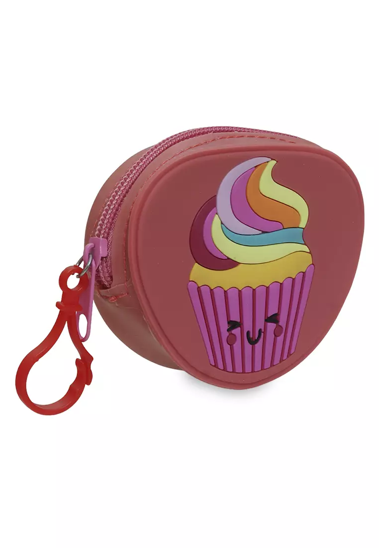 Fiore Dompet Coin Jelly Anak Wanita Motif Cupcake Kids Wallet Material Silicone - Salem