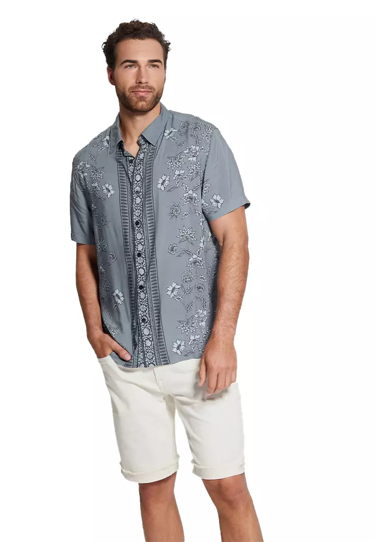 guess short sleeve button down