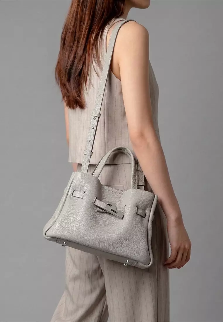 SAOIRSE Belt Soft Structural Shoulder Tote Mini - Beige