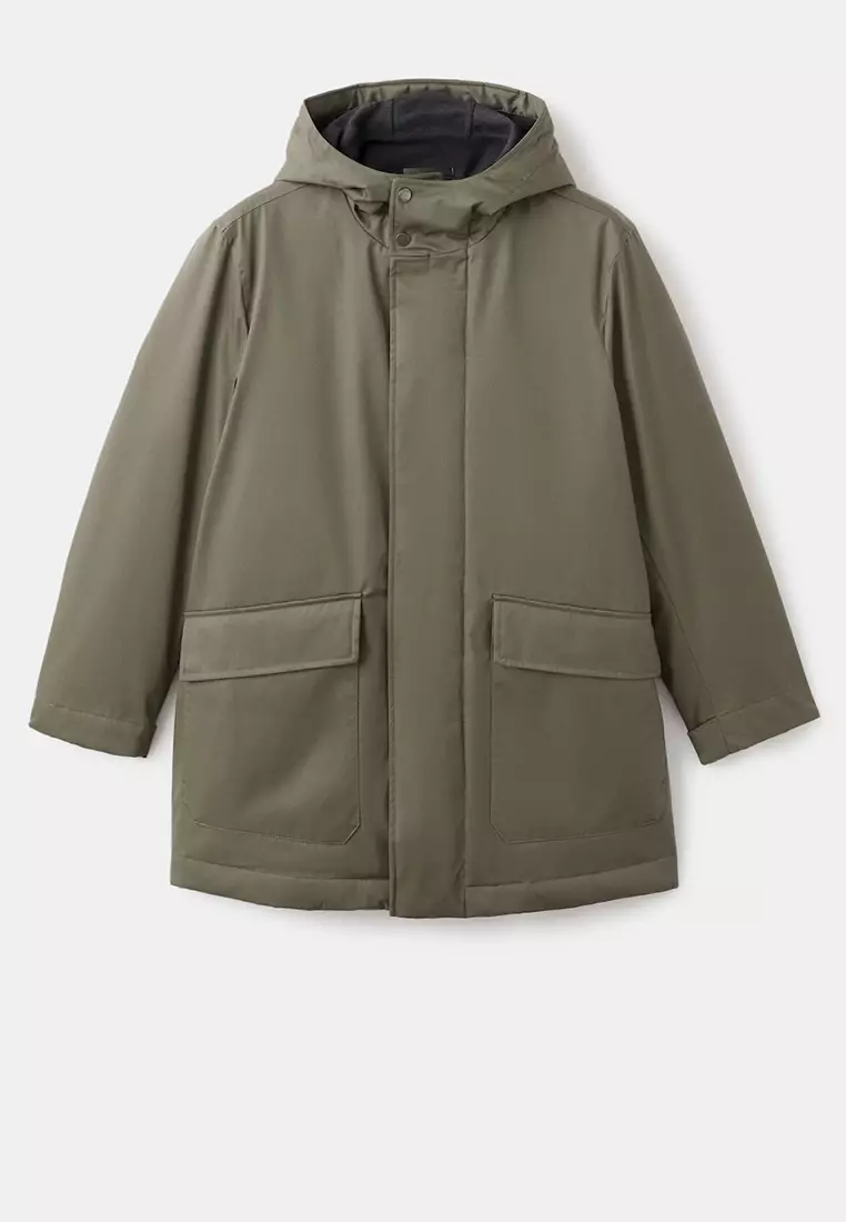 Quilted Parka With Water-Repellent Hood