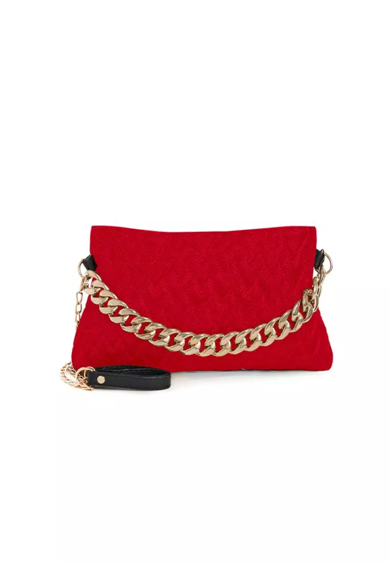 Red best sale crossbody clutch