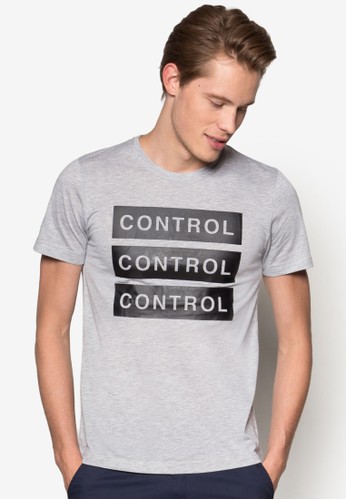 「控制」文字設計TEesprit 手錶E, 服飾, 印圖T恤