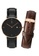 YOUNIQ black and gold YOUNIQ Women Extra Strap Gift Set Malbec Black Dial Rosegold Quartz Sapphire Crystal Genuine Leather Watch ED748AC4D8D828GS_1