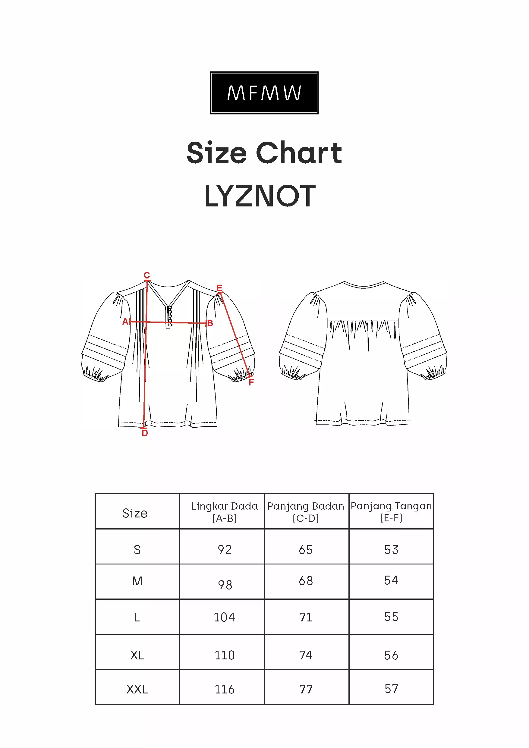 MFMW Lyznot Atasan Blouse Merah