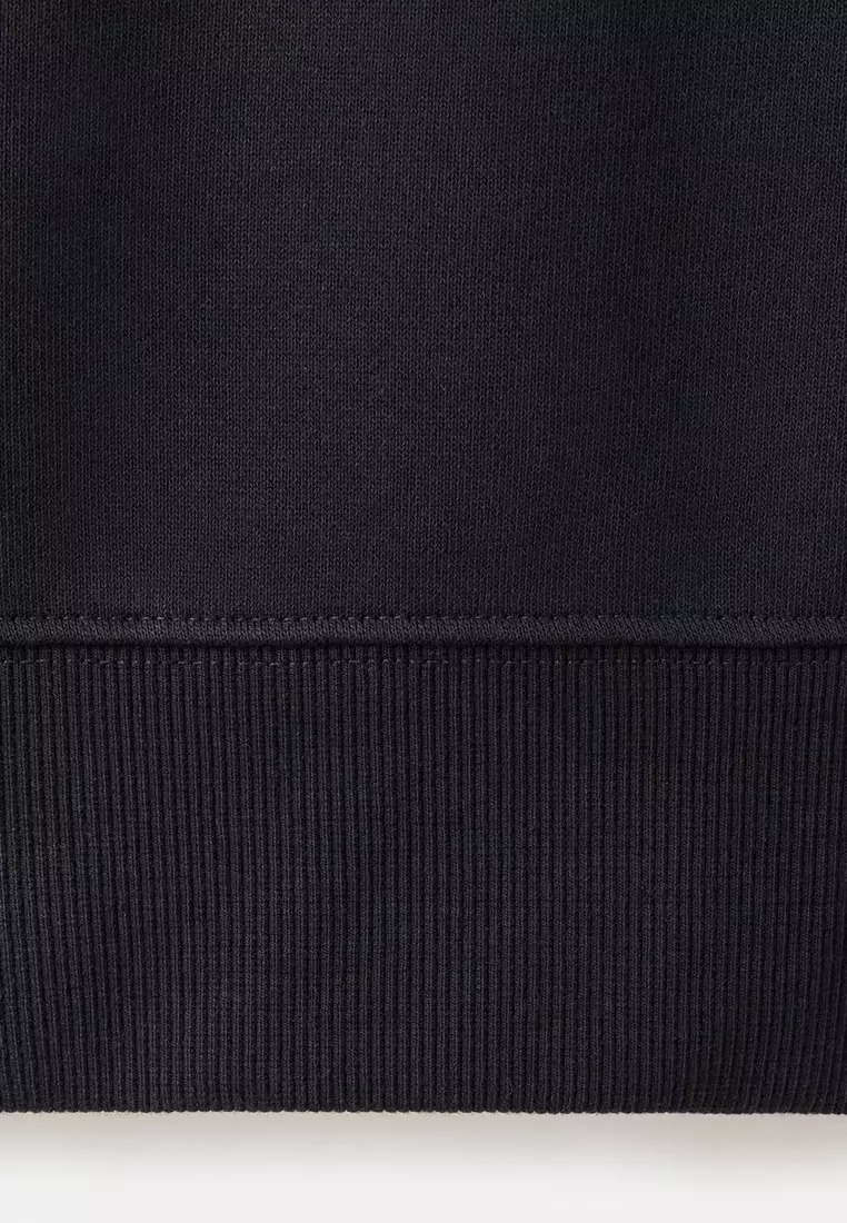 100% Cotton Zip-Neck Sweatshirt