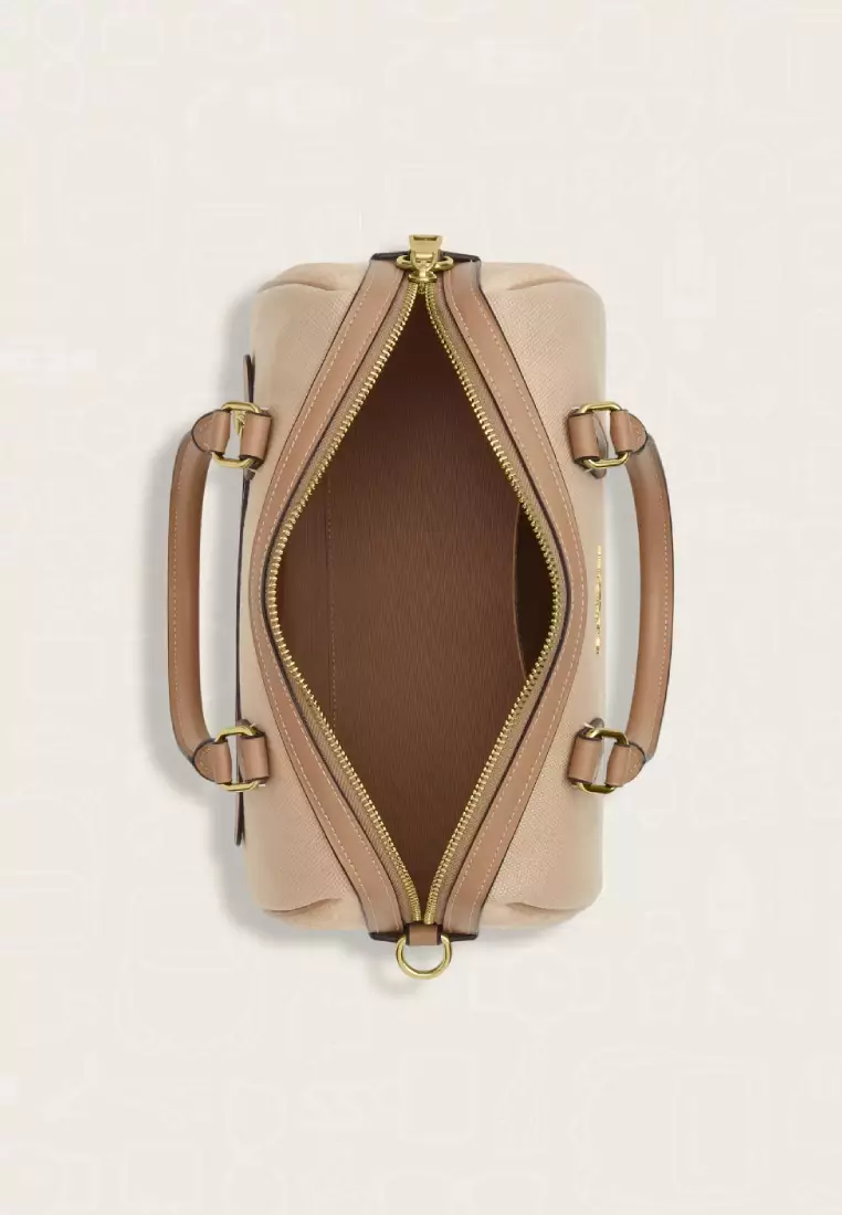 Coach Rowan Satchel Bag In Colorblock Dark Natural Multi