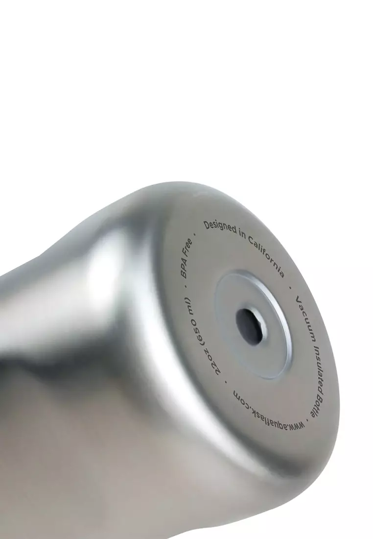 22oz Silver Steel New Sports Lid Bottle Wide Mouth Vacuum Insulated Stainless Steel Drinking Water Bottle