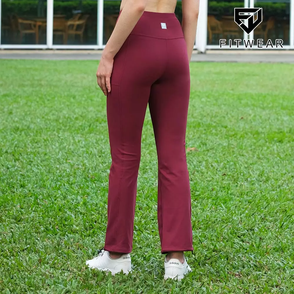 Fitwear - Legging Jogger Olahraga Wanita LINDA 2IN1 ANKLE SERUT - ROSE DRYFIT 2POCKET