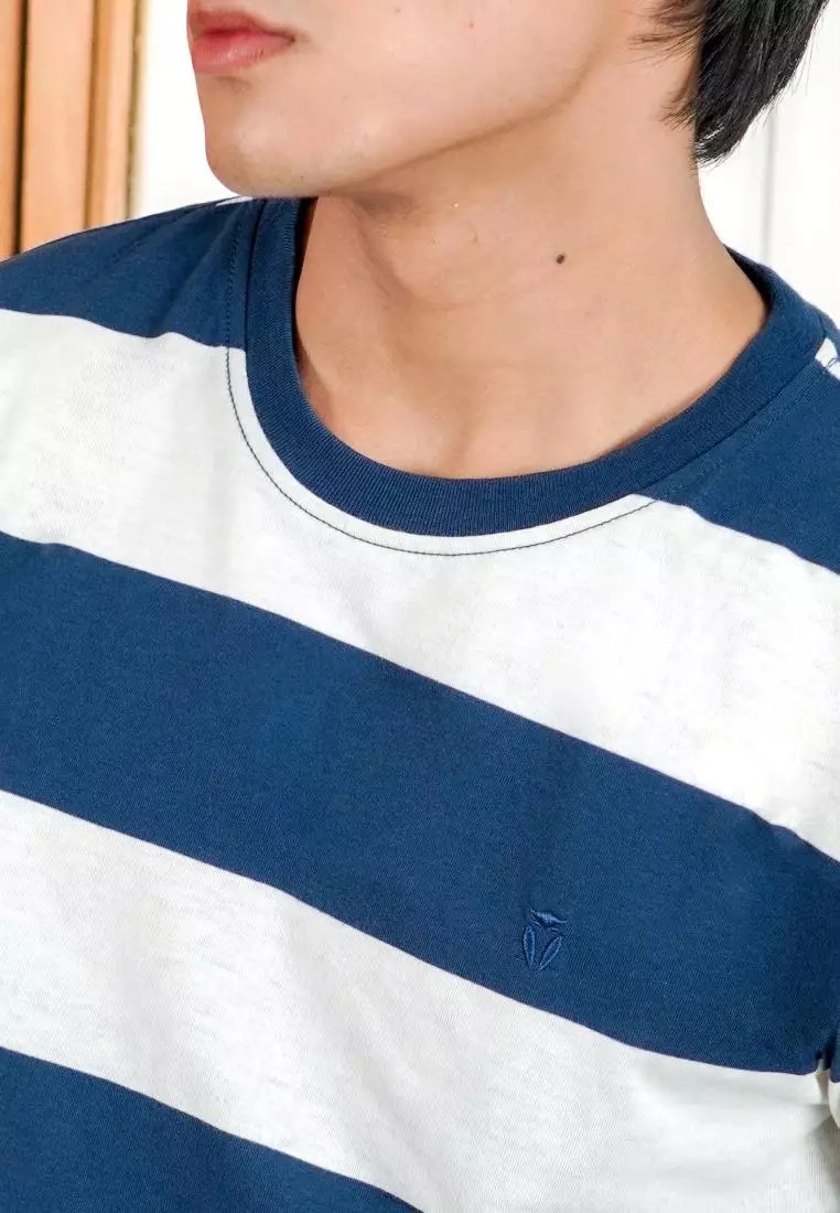 Matsuda T Shirt Pria Kaos Stripe Nanao