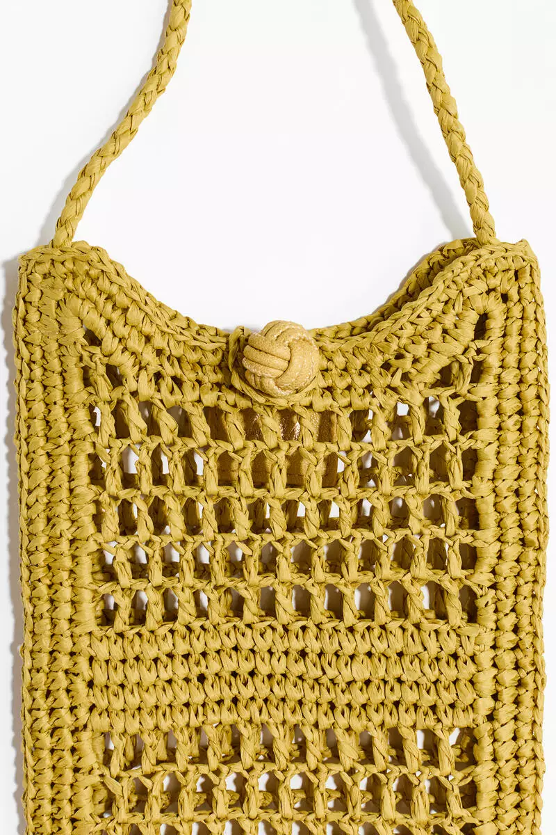 Straw phone bag