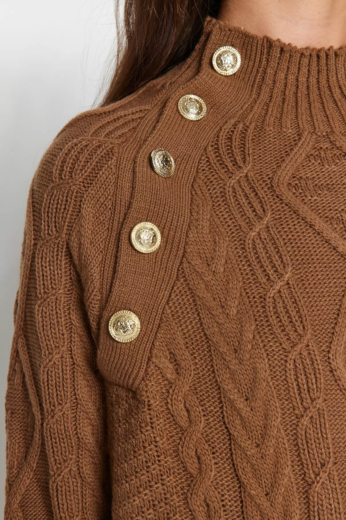 Button Detailed Knit Sweater