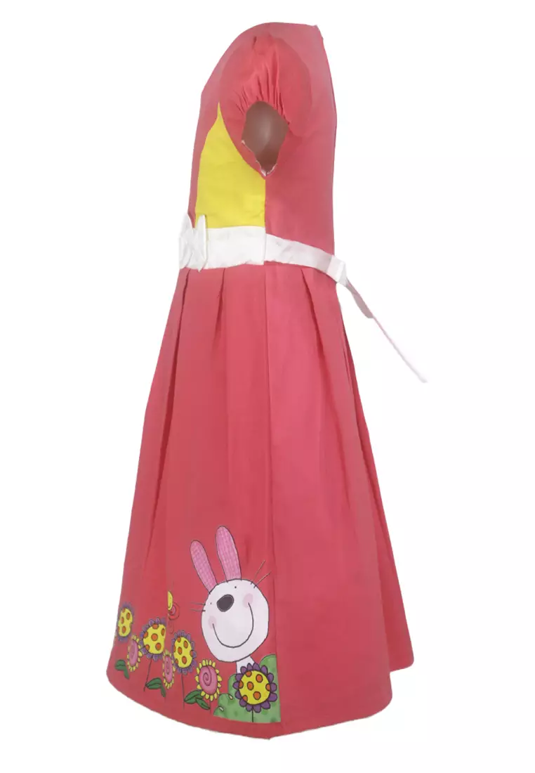 Two Mix Dress Anak Perempuan - Baju Anak Perempuan Fashion Bahan Katun Usia 1-12 Tahun 4211