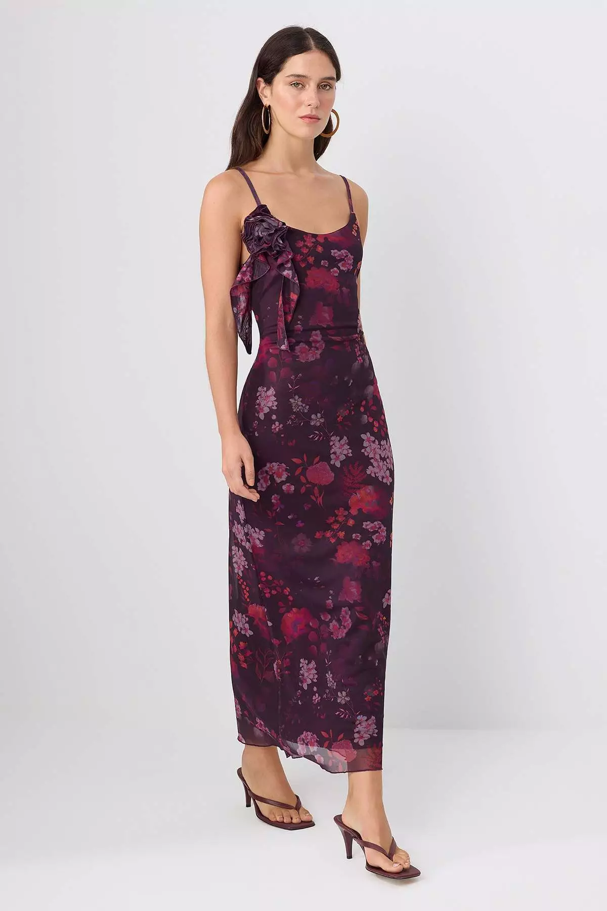 Multi-Colored*001 Abstract Appliqué Maxi Knitted Dress Twoss25El00168