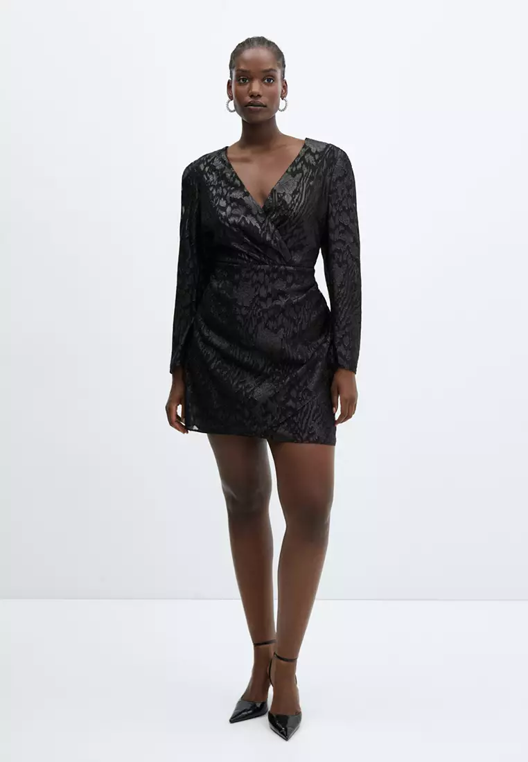 Mango sales jacquard dress