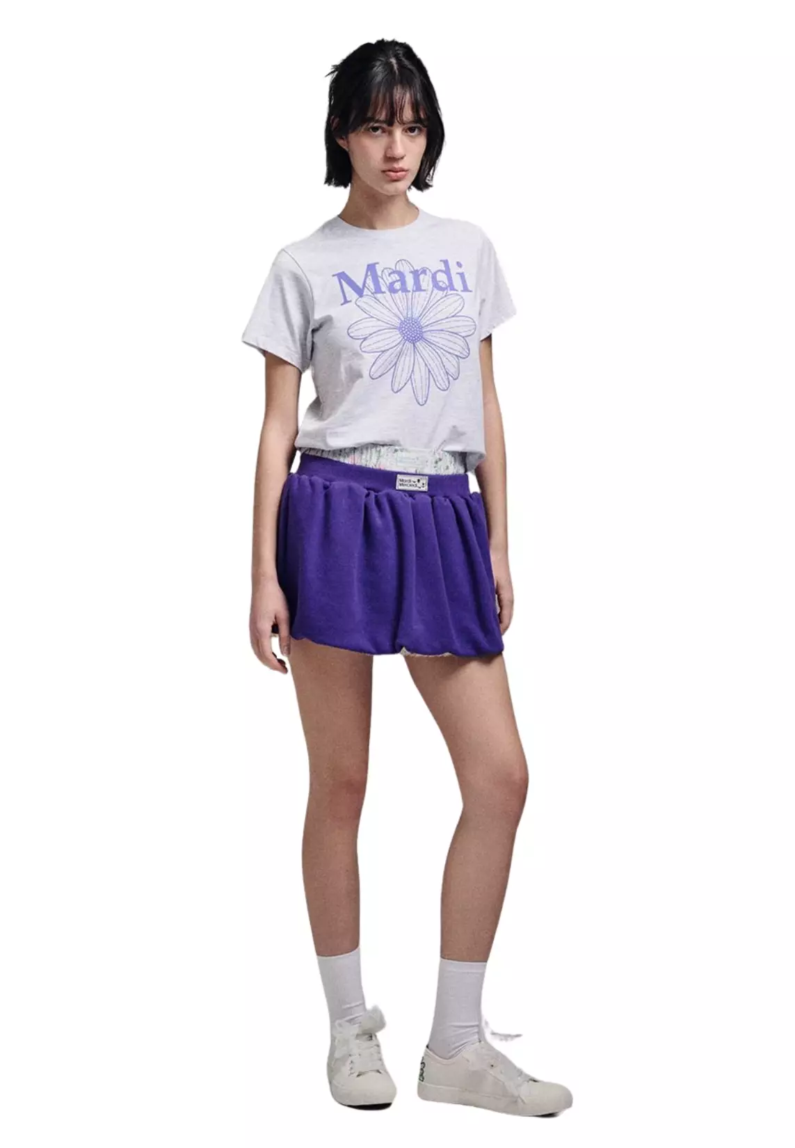 Slim Tshirt Flowermardi - Heather Purple