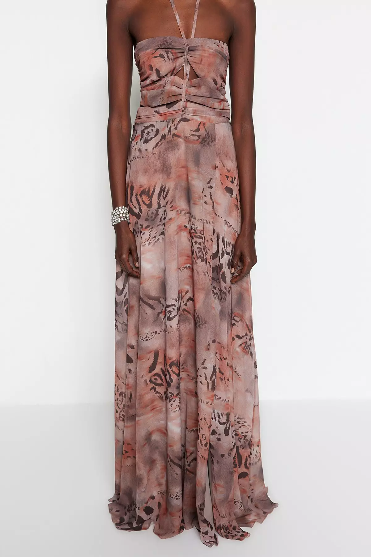 Cut Out Detailed Evening Dress