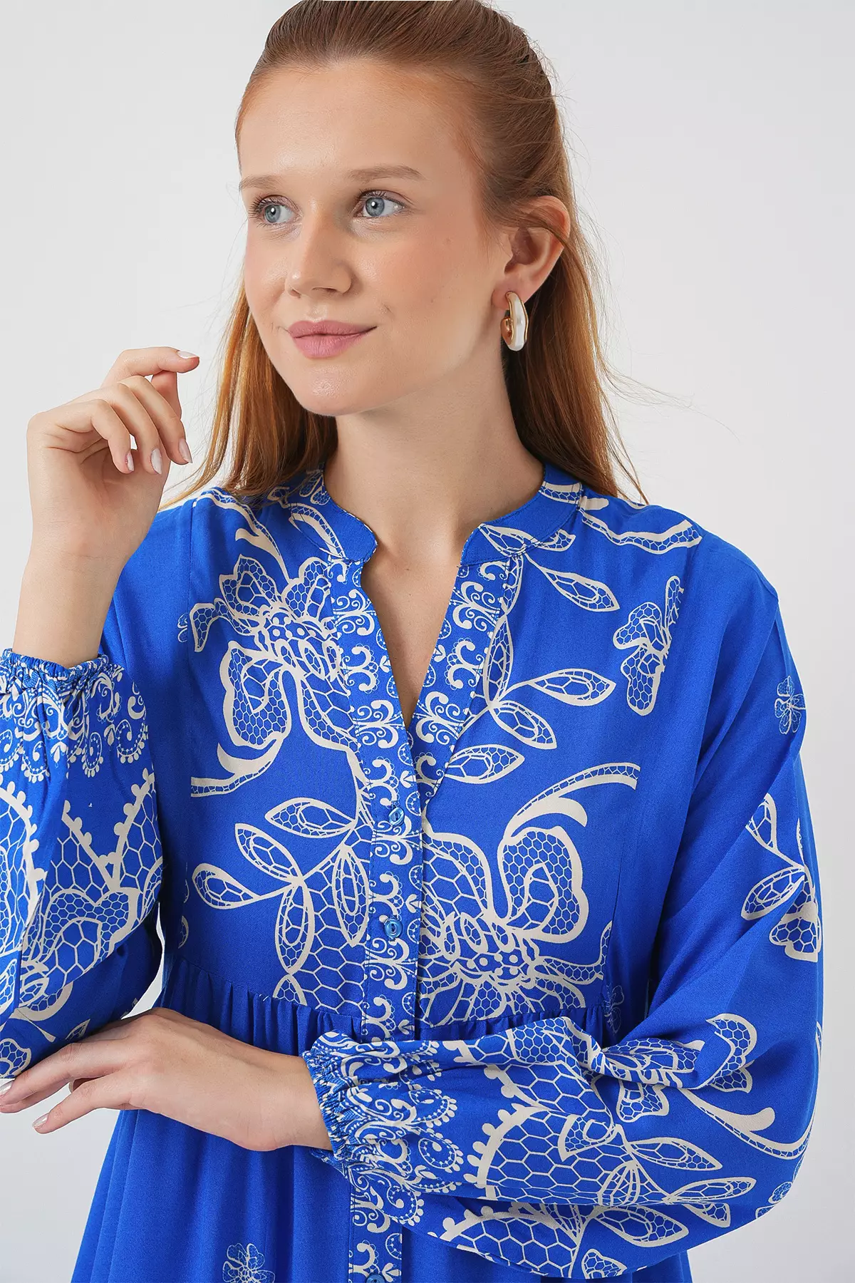 Modest Printed Maxi Dress