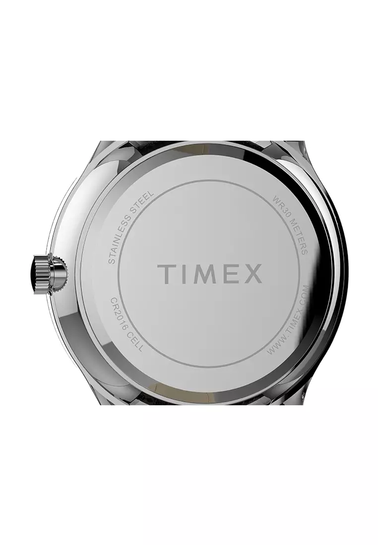 Timex 40mm - Silver-Tone Case, Black Strap (TW2T71800)