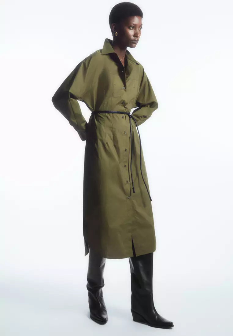Buy COS Waisted Midi Shirt Dress 2024 Online ZALORA Singapore