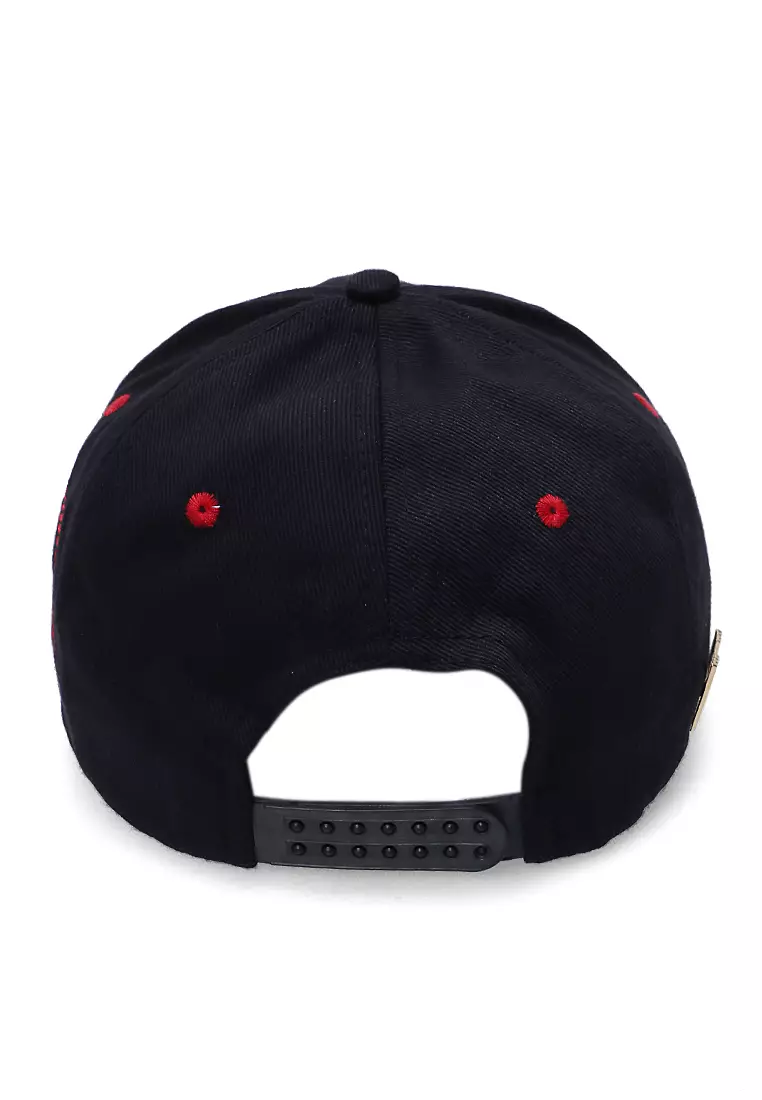 Gemp Cap Snapback Unisex Motif A Resizable Strap Material Rafel ORIGINAL - Black Red