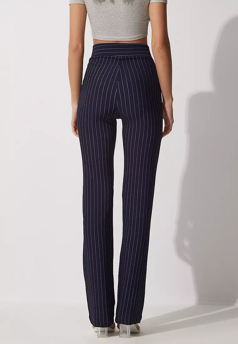 High Waist Striped Pants