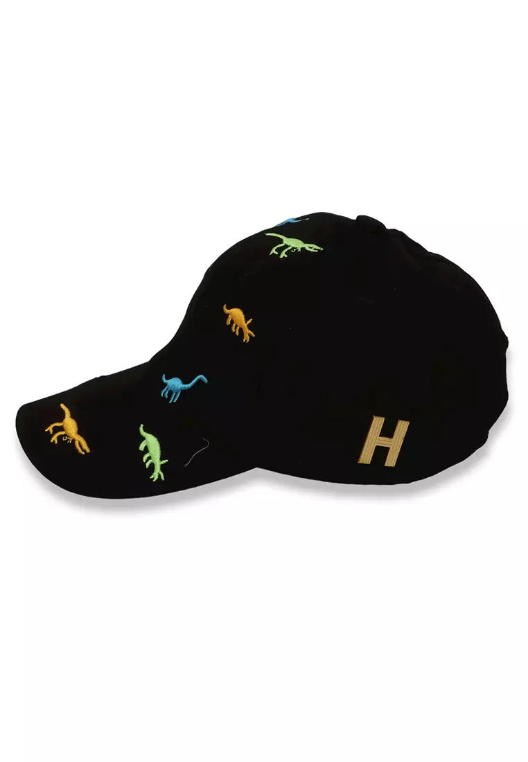 Javer Topi Anak Unisex Motif Dinosaurs Aksesoris Fashion Kid Baseball Caps Material Cotton ORIGINAL - Black