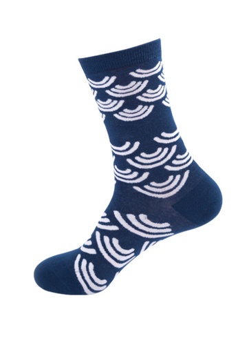 Kings Collection blue Geometric Pattern Cozy Socks (One Size) HS202316 FFE9DAAEC01435GS_1