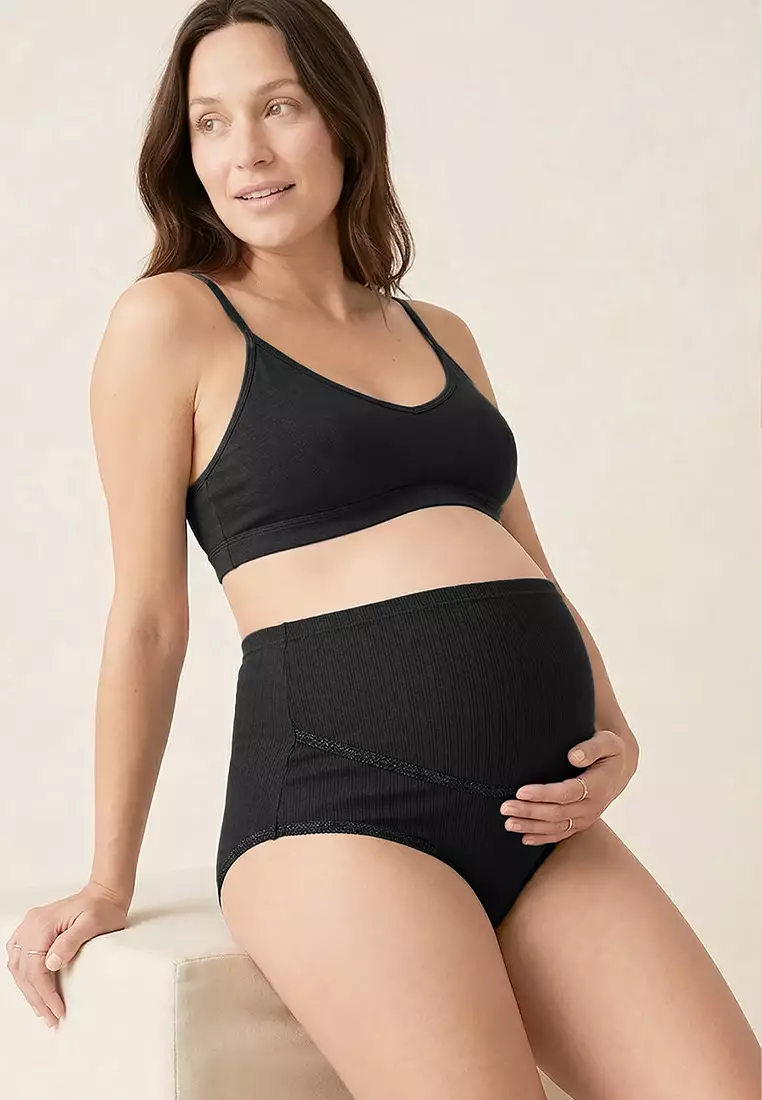 Black 2pcs Pack Maternity Support Panties