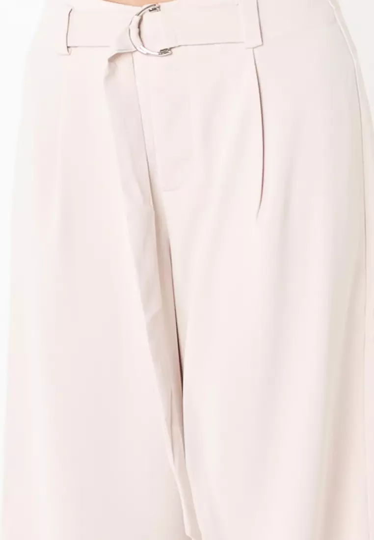 D-Ring Buckle Belt Pants