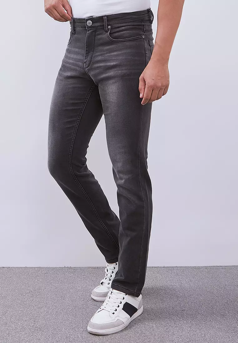 MANZONE - Celana Panjang Denim Pria Torso 02 - Grey Warna GREY