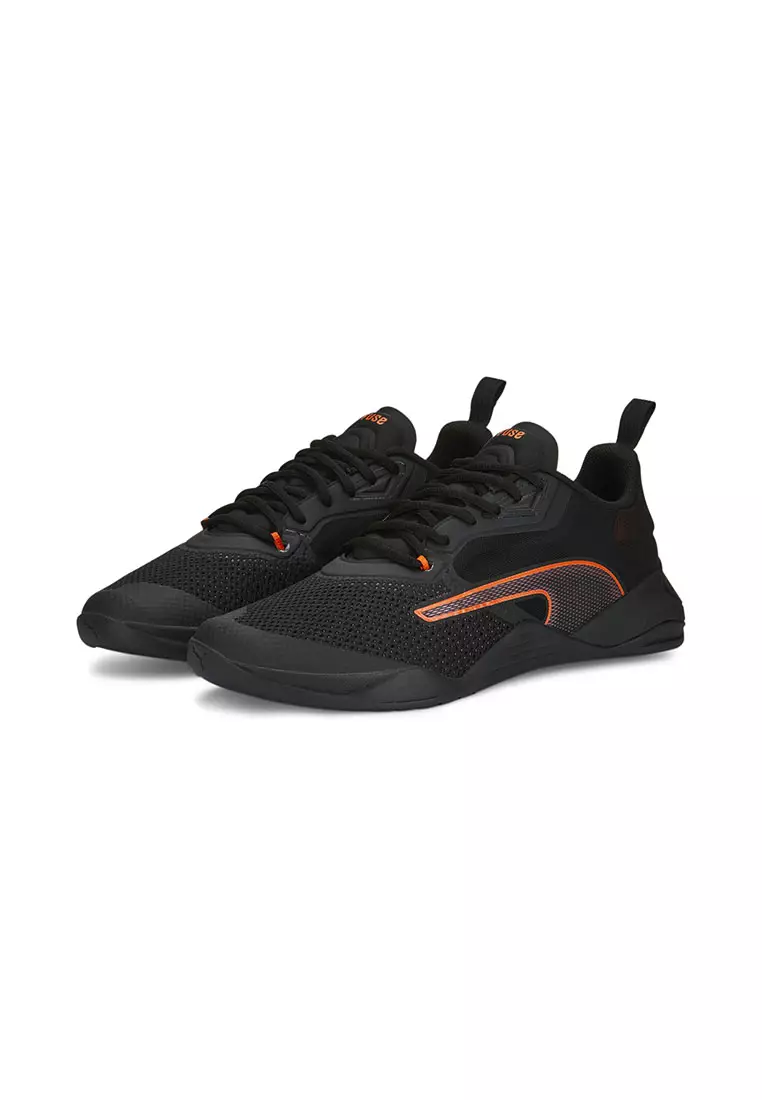 Mens black sales puma trainers