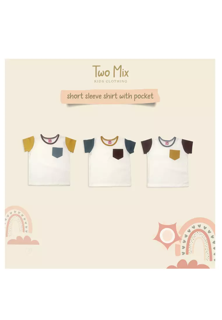 TWO MIX - Kaos Anak Katun Lengan Pendek - Short Sleeve Shirt with Pocket 4263