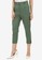 ZALORA WORK green Button Detail Rolled Up Pants C143DAA173A1FAGS_1