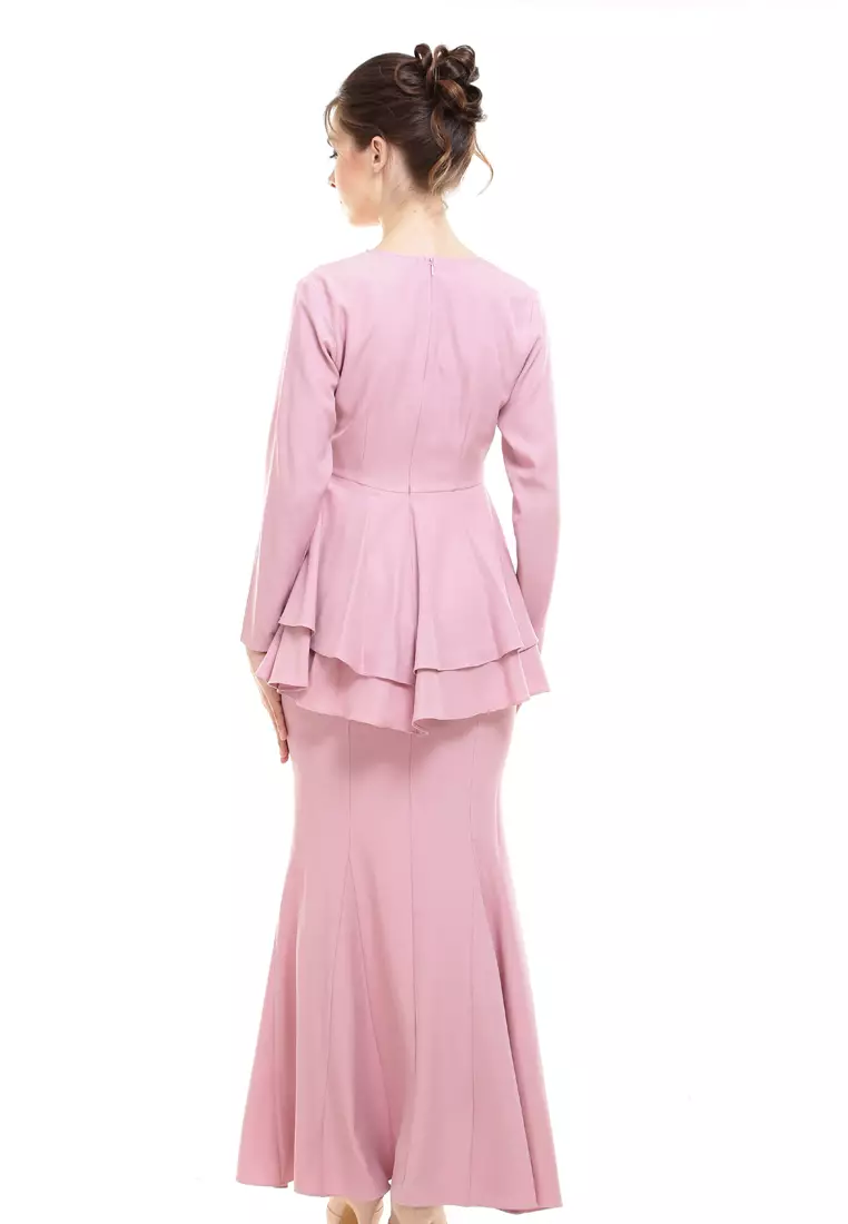 Lora Peplum in Soft Pink