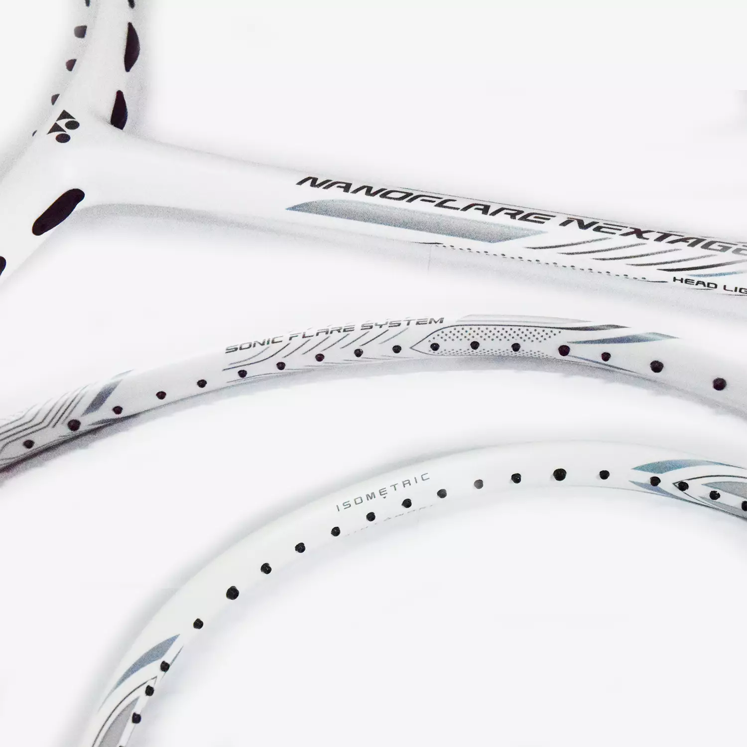 Paket Raket Badminton Yonex Nanoflare Nextage dan Grip Adidas Hitam