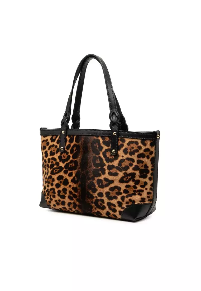 Pre-Loved Gucci Large Pony Hair Leopard Print Tote
