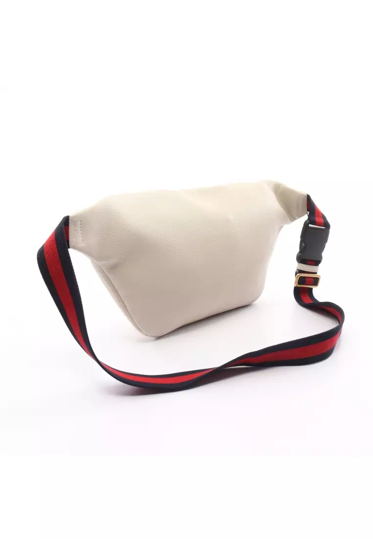 Gucci print leather belt bag size cheap