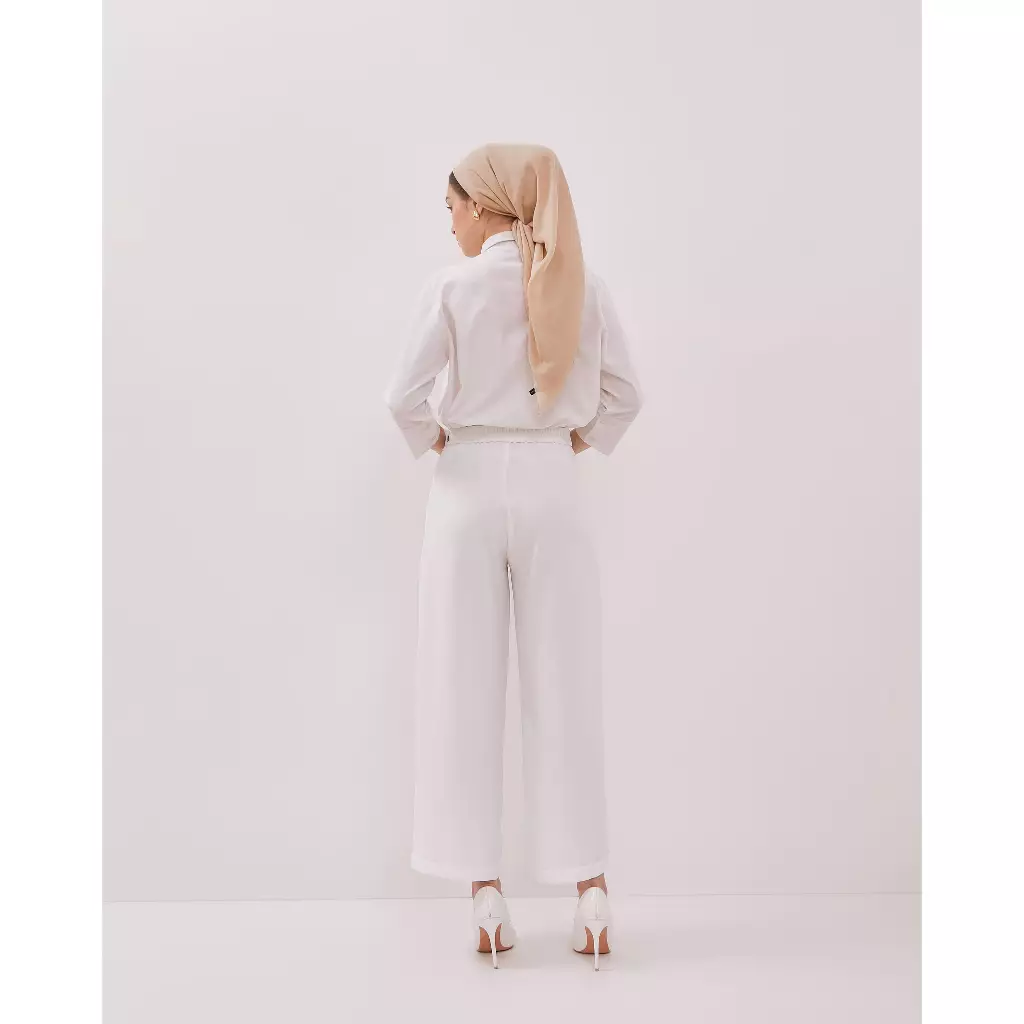 Urban Exchange Gracia Pants White - Celana Panjang Kulot Putih Kasual