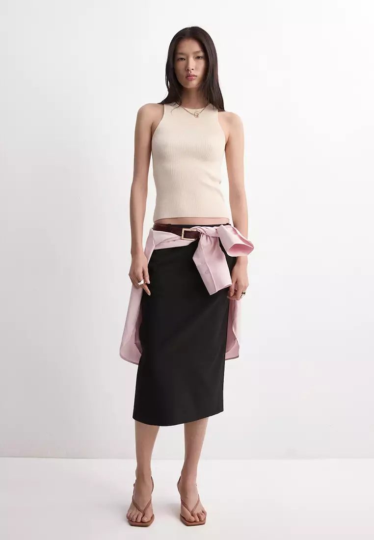 Fitted Fine-Knit Top
