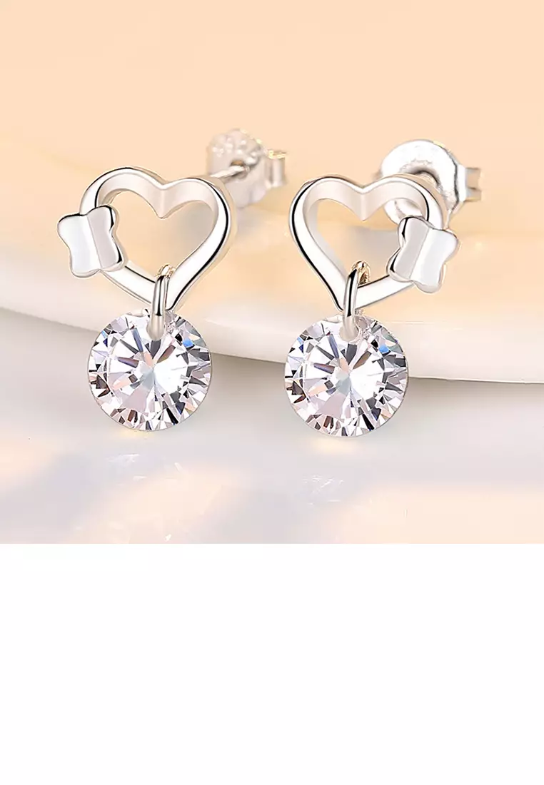 Buy SOEOES 925 Sterling Silver Fashion Simple Hollow Heart Shape